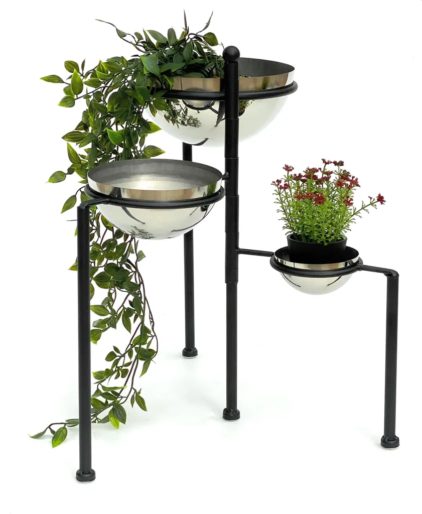 Escalier pour fleurs compact 46 cm en métal pour gagner de l'espace