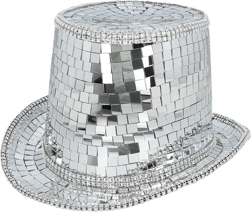 Cappello da discoteca Boland argento - accessorio retrò per Immagine del prodotto 