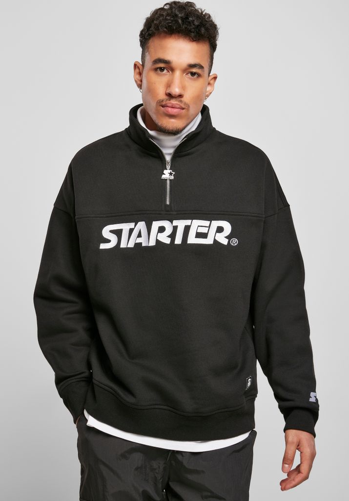 Starter Black Label Starter Heavy Color Block Troyer Sweatshirt Schwarz M Mann Schwarz M