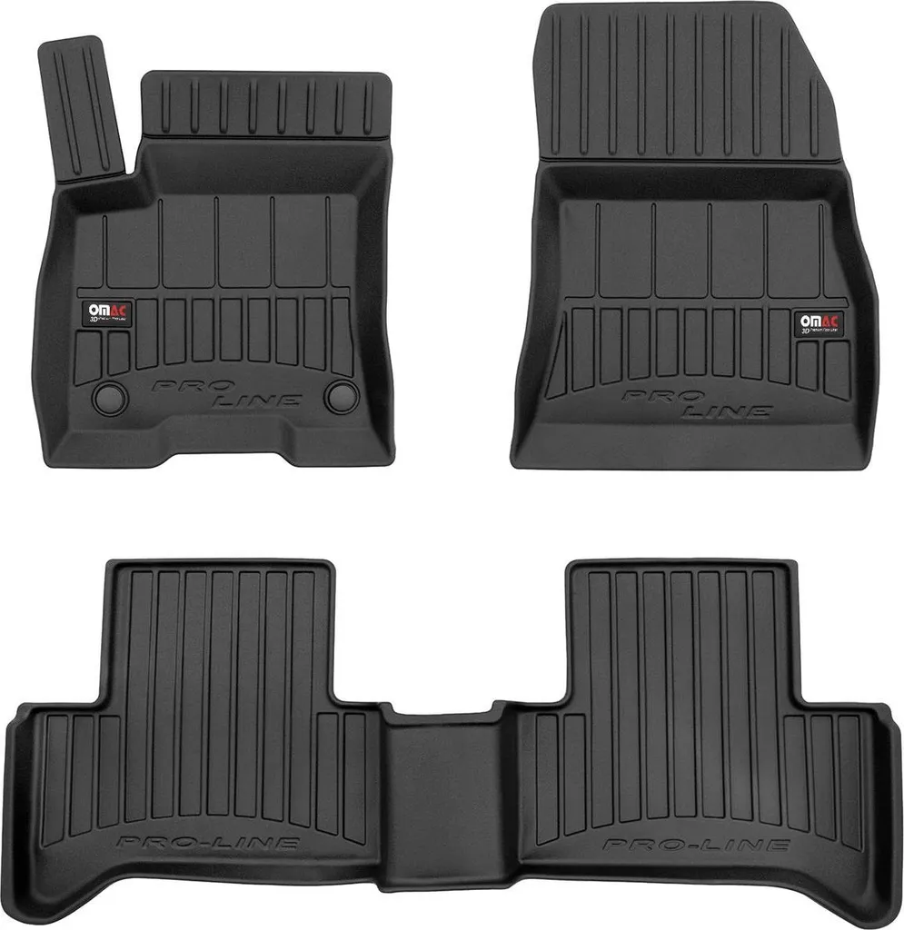 Set 3 Tappetini TPE Mercedes EQA 2021-2025 Nero 3D Protezione Totale