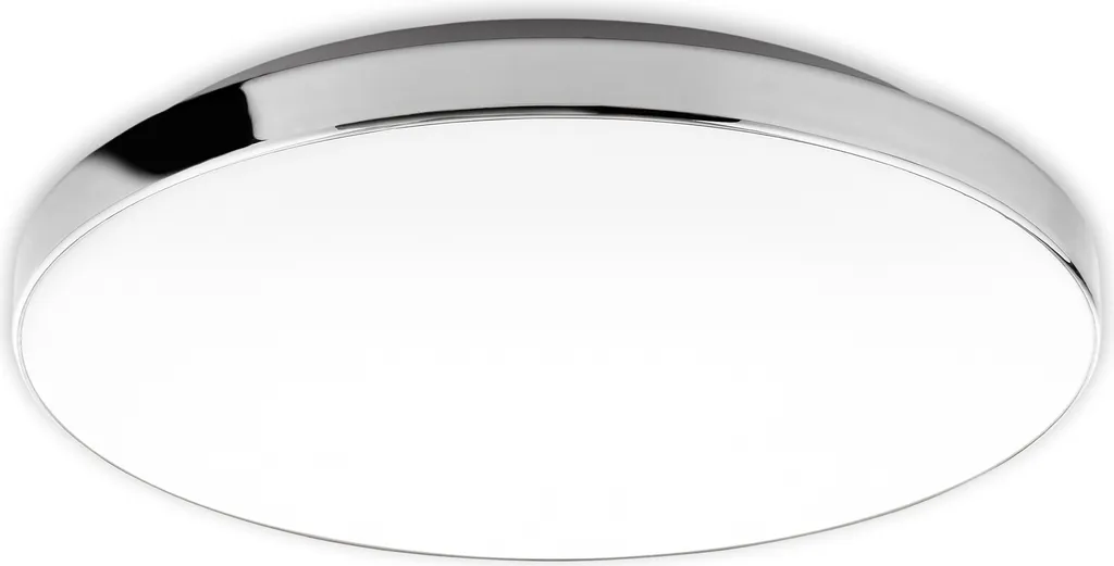 Plafonnier anti-humidité IP44 Malbona Briloner LED 1850lm blanc chrome