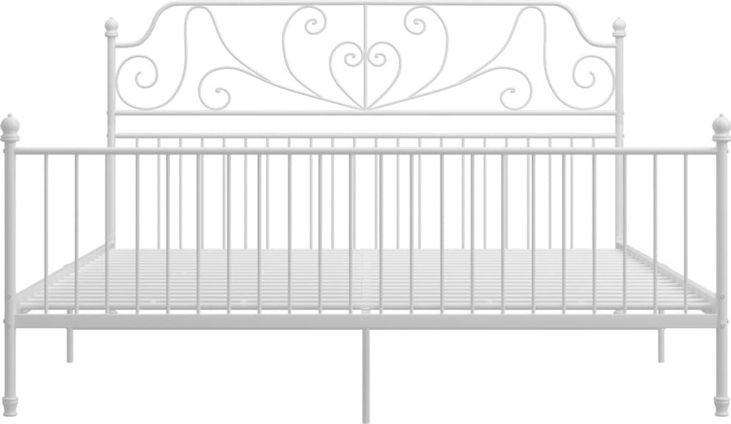 "im Sonderangebot"Bettgestell - CLORIS - Doppelbett - Robust und langlebig - Weiß Metall 180x200 cm - Einfache Montage - - NeuMöbel3678144