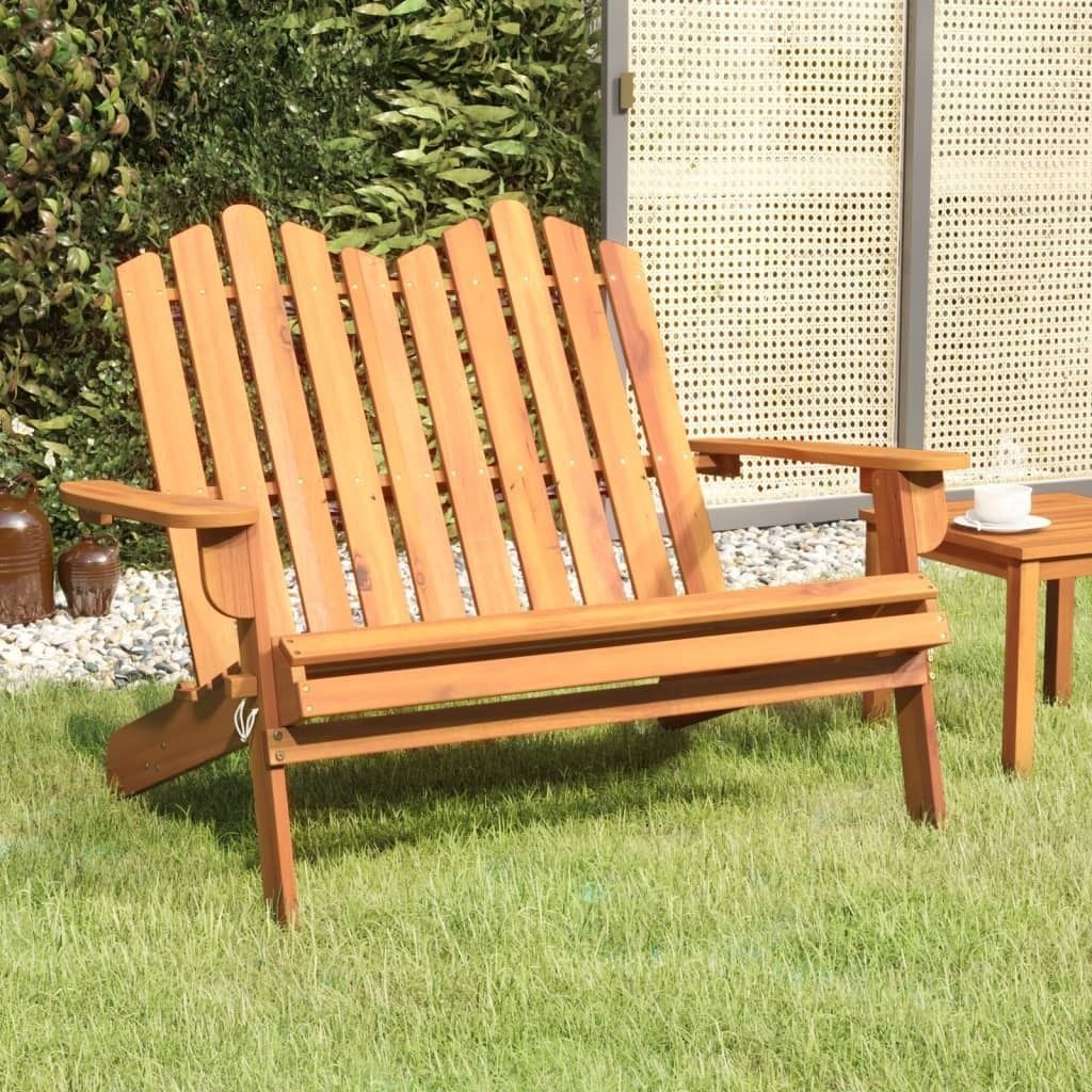 The Living Store Adirondack-Gartenbank 126 cm Massivholz Akazie