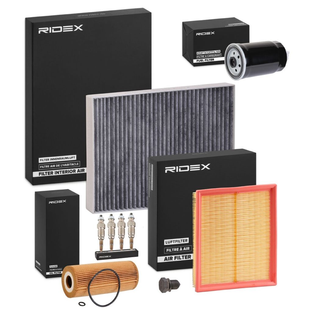 RIDEX Inspektionspaket Filterset für VW PASSAT Variant (3B6) PASSAT Variant (3B5) PASSAT (3B3) PASSAT (3B2)