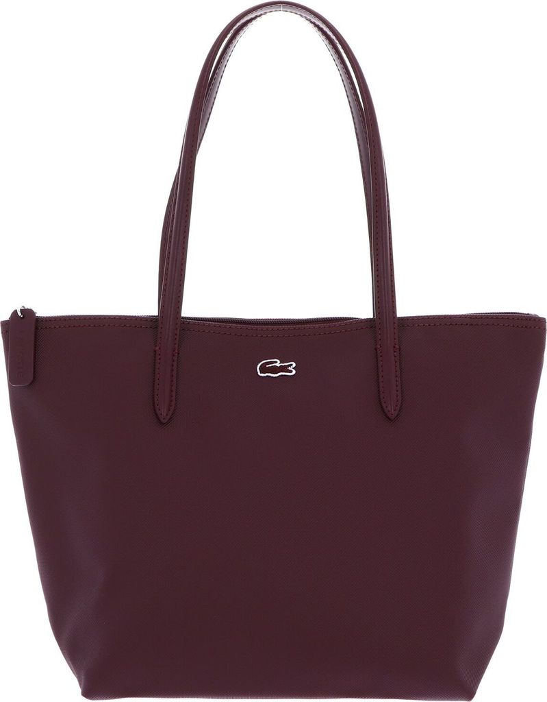 LACOSTE Schultertasche L.12.12 Concept S Shopping Bag S Expresso weinrot