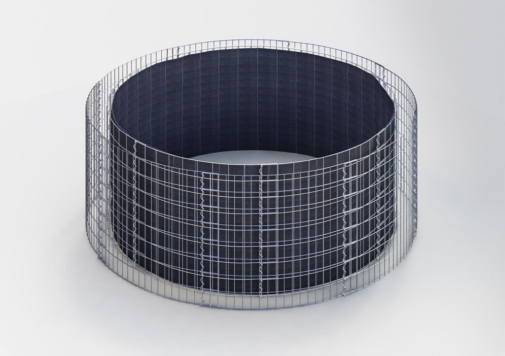 Hochbeet rund, Außendurchmesser 232 cm, Höhe 80 cm, Maschenweite 5 x 10 cm, Wandstärke 15 cm