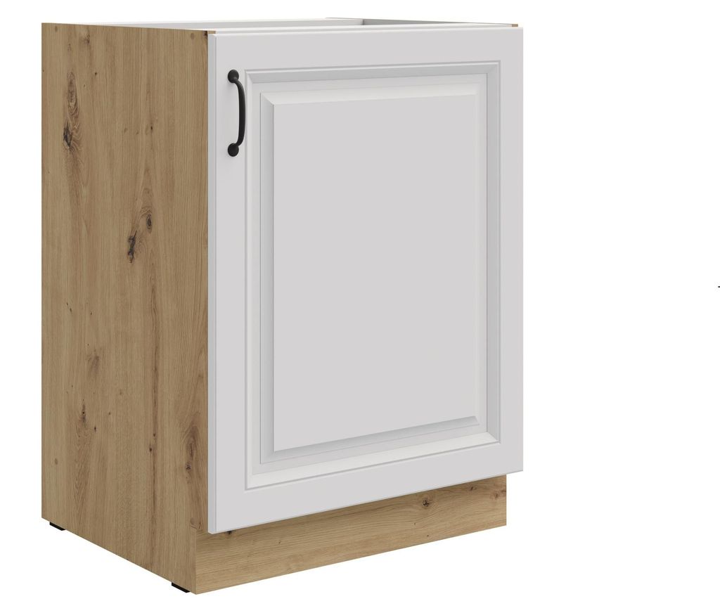 Unterschrank 60 cm Stilo Weiss + Eiche Artisan Küchenzeile Produktbild 
