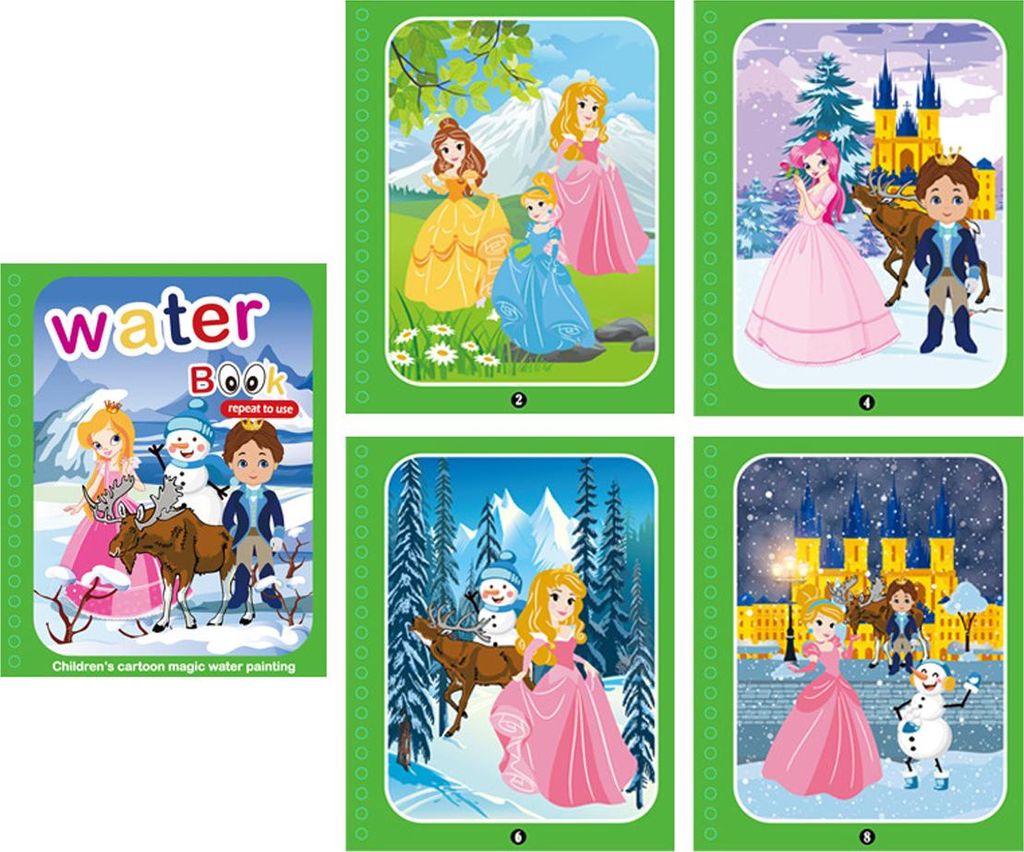 Kinder Malpuzzle Wassermalbuch Zauberbuch Ruhiges Buch Baby Graffiti Malbuch Buch Klares Wasser Bilderalbum Spielzeug