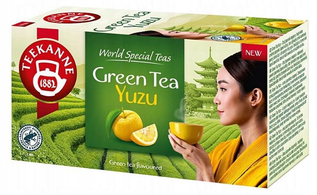 Teekanne Grüner Tee Yuzu 20 Teebeutel - Grüntee im Beutel zitronig frisch 35g