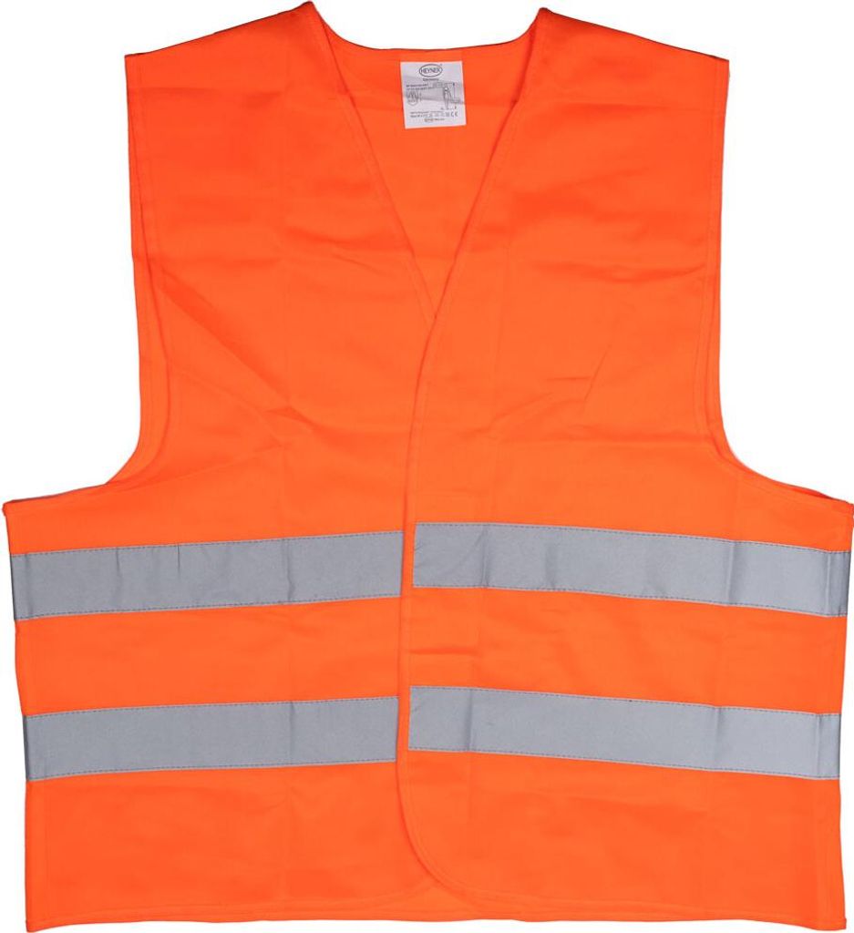 HEYNER Warnweste Sicherheitsweste Erwachsene XL Fahrrad - Reflexstreifen I Universelle Größe mit Klettverschluss, 100% Polyester I 30° C Wasch...