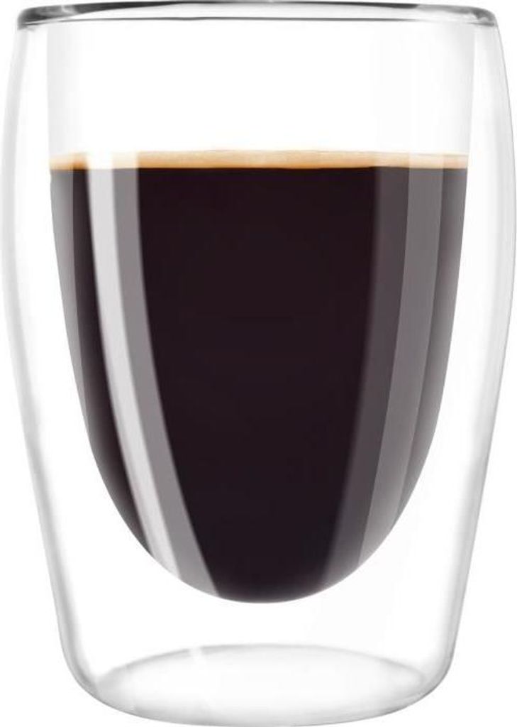 Melitta Long Coffee Gläser Set, 2 Stück, 200 ml, Borosilikatglas, Doppelwandig, Hitzebeständig