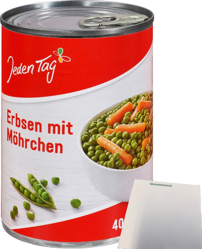 Jeden Tag Erbsen sehr fein mit Möhren (425ml Dose) + usy Produktbild 