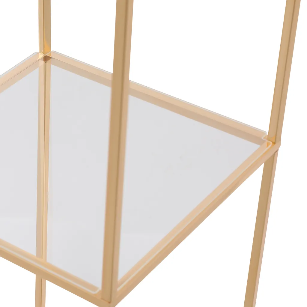 Support fleur mariage métal doré structure géométrique pour réception - 10