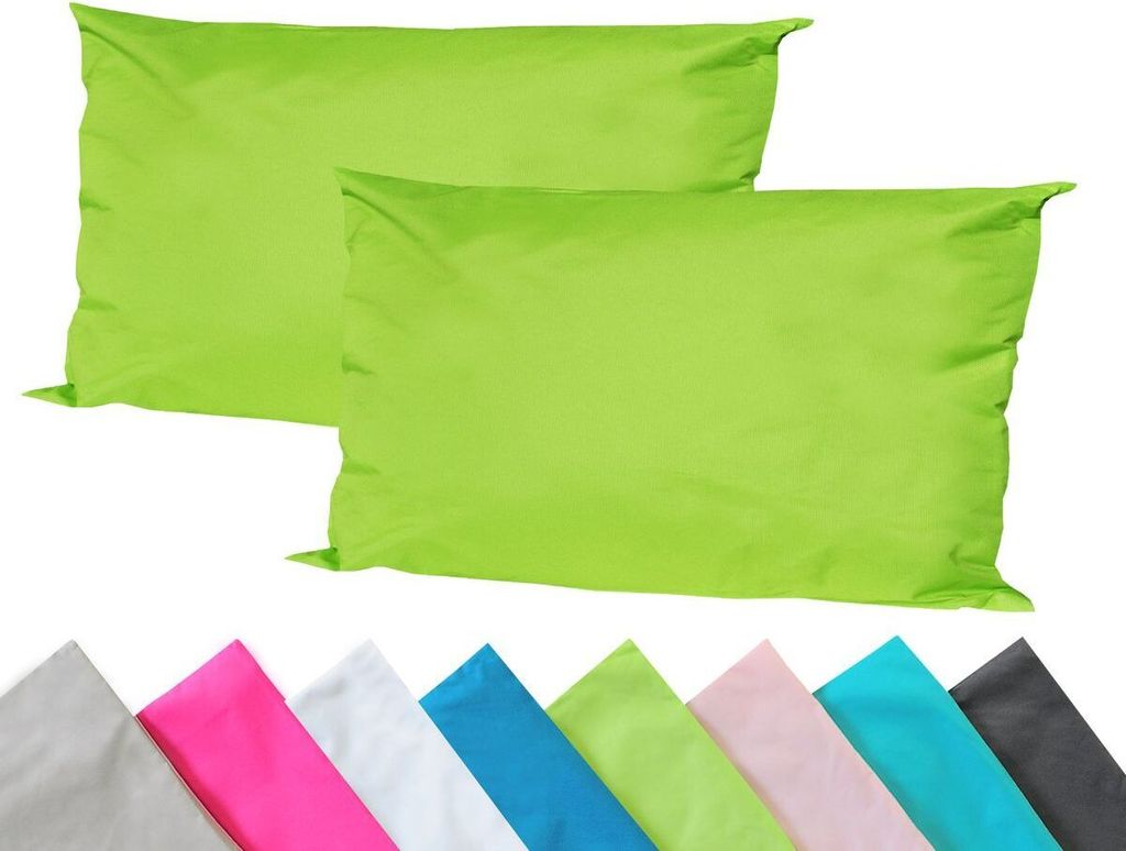 JACK 2er Set Outdoor Kissenhülle Kissenbezug 40x60cm Wasserfest Sitzkissen Lounge Kissen Garten Stuhl Lotus Effekt, Farbe:Grün