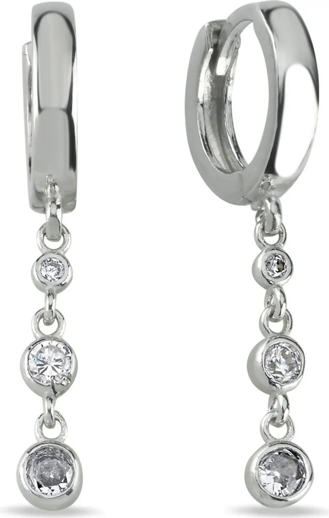 Boucles d'oreilles pendantes argent 925 pour mariage et grandes fêtes