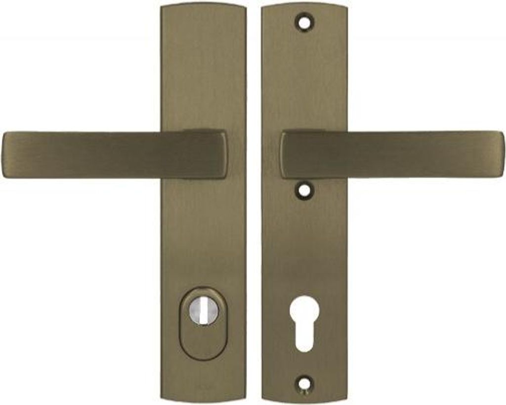 Axa Apollo Premium 92 WB Griff, Klasse 3, mit FLEX-Einsteckschutz (Brandschutz), Farbe F4 - Altgold (Türstärke 74-83 mm)