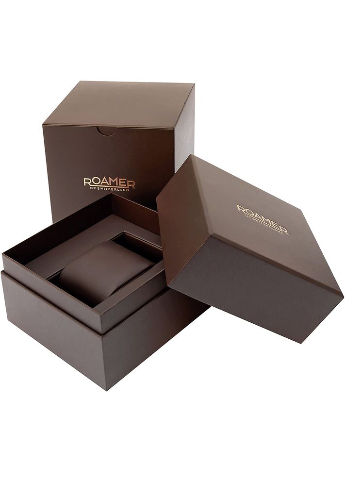 Roamer Herren Armbanduhr Valais 39 mm Armband Leder 958833 41 41 05