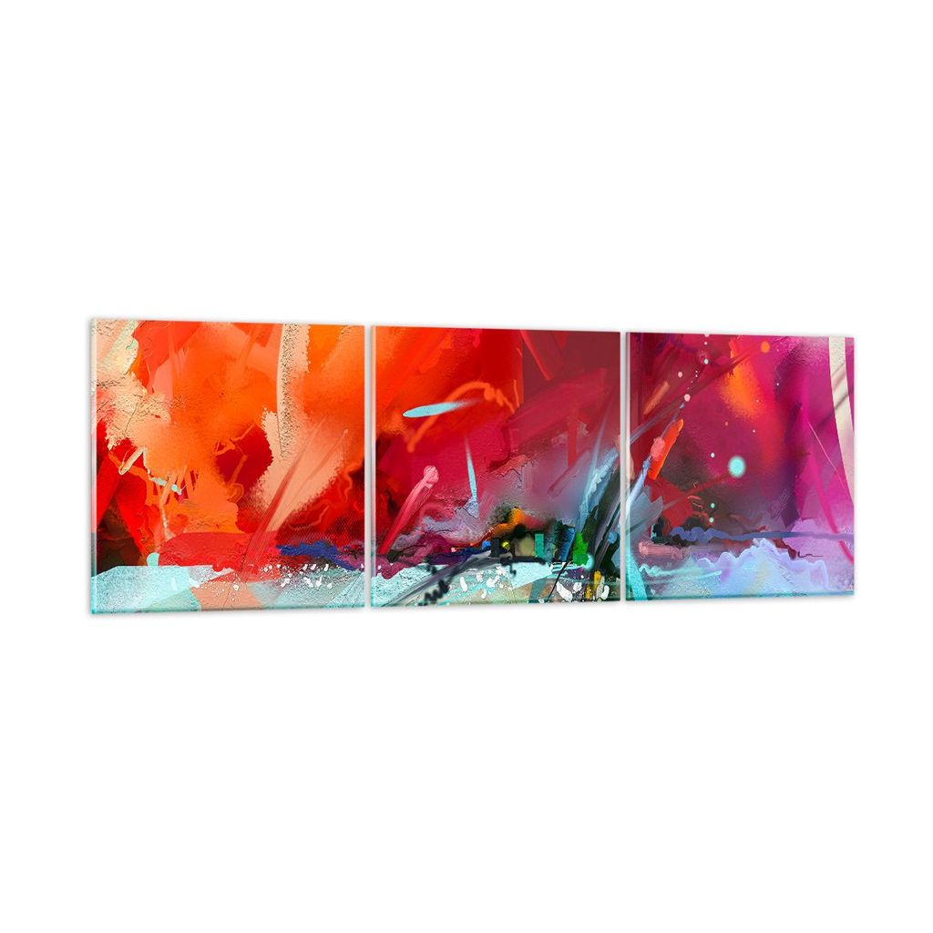 Bilder auf glas - Abstraktion modern - 150x50cm - Glasbilder - Wandbilder - Kunstdruck - zum Aufhängen bereit - Wanddekoration aus Glas - Glas Bil...