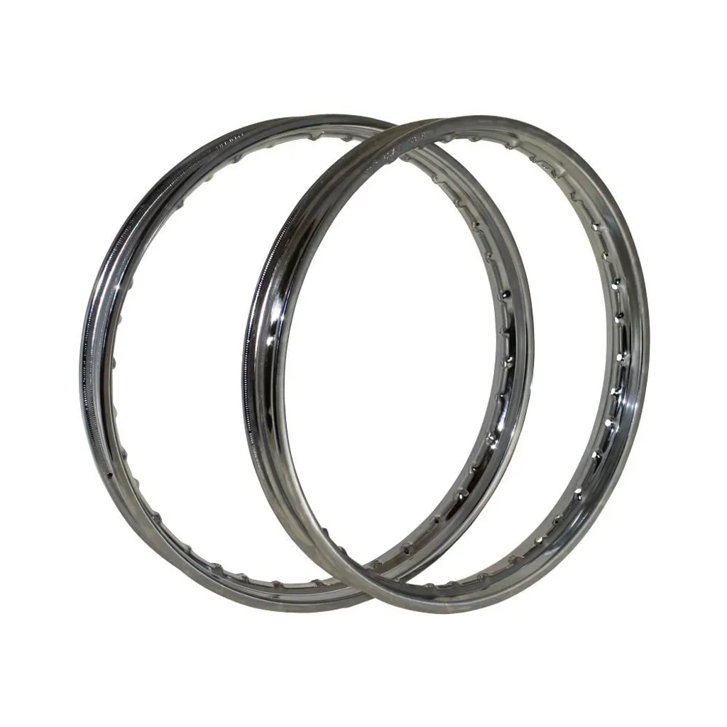 2 Jantes Chromées 1.60x19 Pouces 36 Trous pour Kreidler et Zündapp