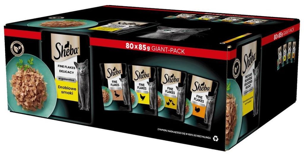 Sheba 4770608257835, Dospělý jedinec, Kuřecí maso, Kachna, Obrázek produktu 