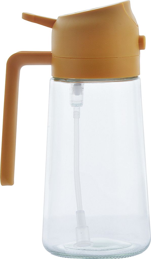 470 ml 2-in-1-Ölspender, lebensmittelecht, BPA-frei, auslaufsicher, große Kapazität, Ölsprüher, Vorratsflasche mit Griff