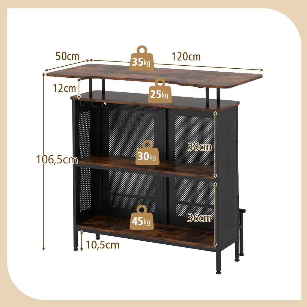 Table de bar stable pour sol irrégulier - Solution gain de place cuisine - 3