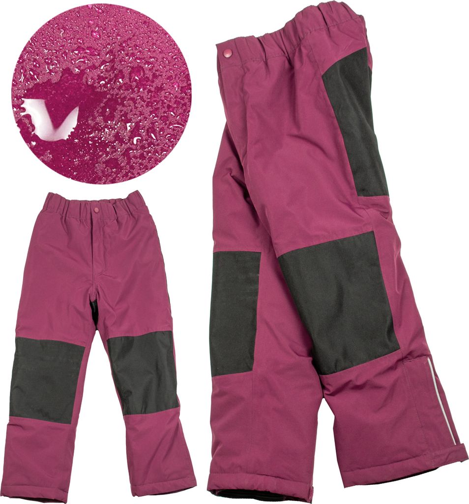 Kinder Skihose wasserdicht mit Futter, Dunkelrot, 158 Produktbild 1