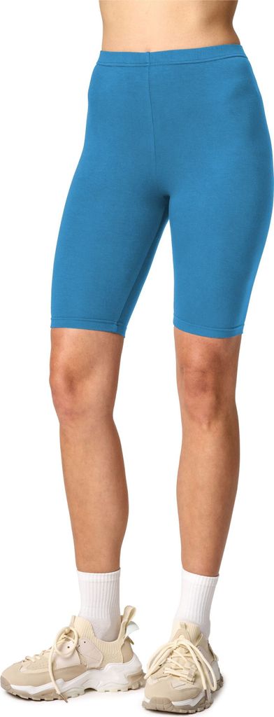Merry Style Damen Kurze Leggings aus Viskose MS10-145(Blau, M)