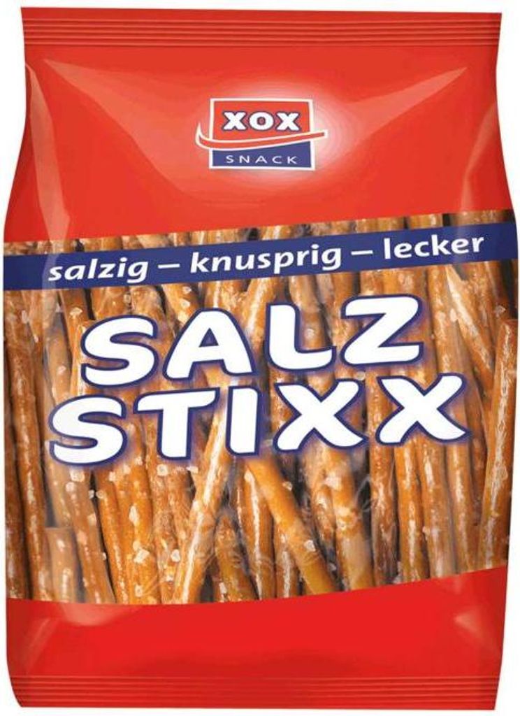 XOX Salz Stixx Laugengebäck Stangen mit Meersalz knusprig Produktbild 