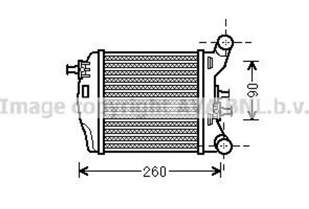 Refroidisseur Turbo AVA FT4376 OE 51819186 pour Fiat 500 et 500C
