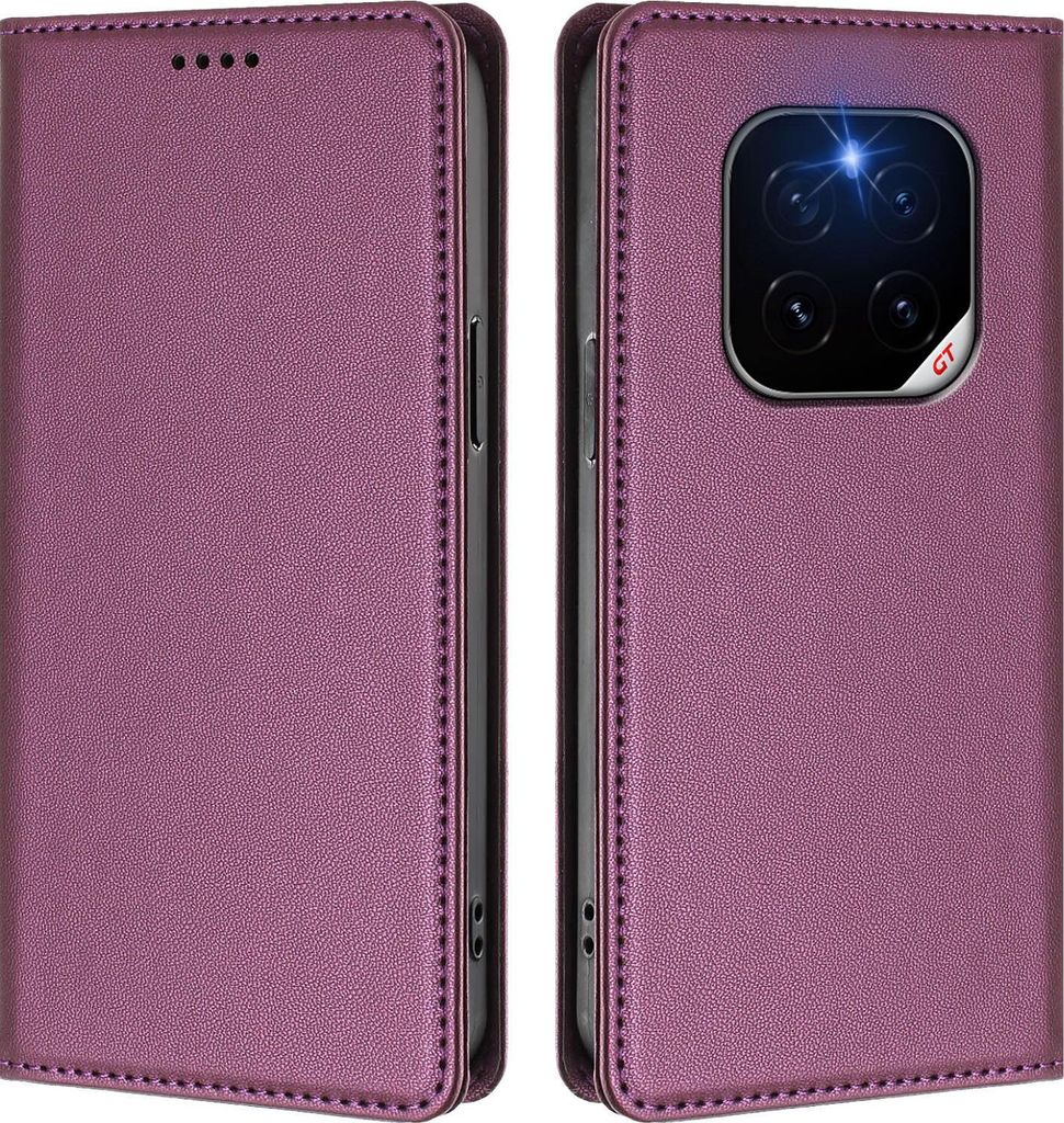Handyhülle für Honor GT Pro, Kunstleder Klapphülle Stoßfeste Magnetische Hülle mit Ständer Lila