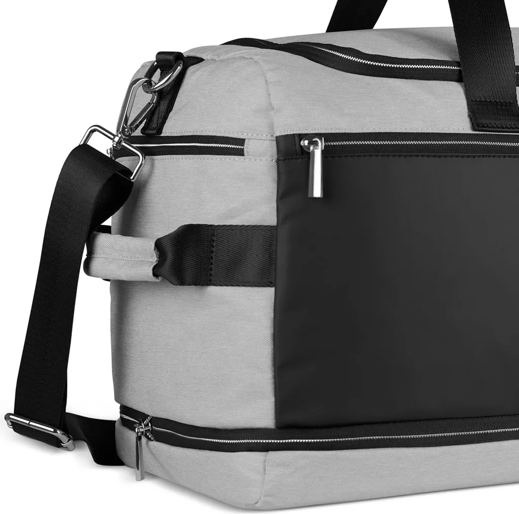 Sac Weekender bugatti Sera Gris Clair en Textile Robuste et Léger - 5