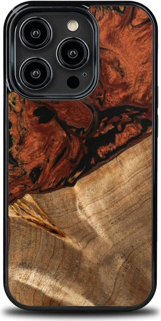 Cover Legno iPhone 15 Pro Bewood 4 Elementi Fuoco - Protezione Unica