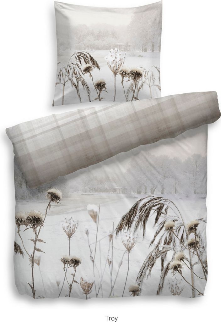 Heckett Lane Pure Baumwolle Bettwäsche Troy 135x200 cm naturell