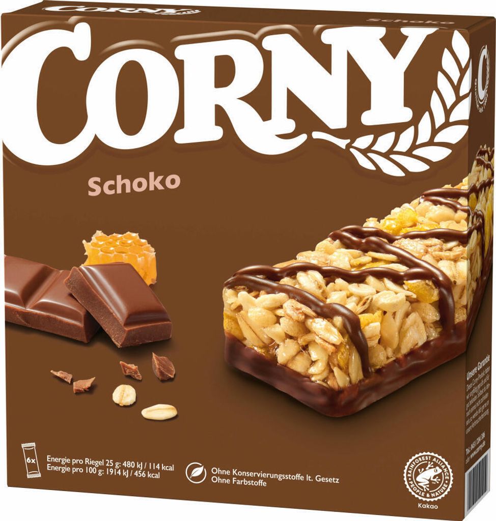 Corny 3481.409, Čokoláda, 25 g, Čokoláda, 114 kcal, 479 kJ, Obrázok produktu 