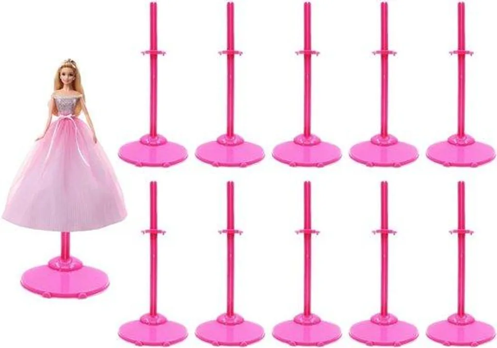 Support pour poupées en plastique transparent réglable lot de 10 pièces