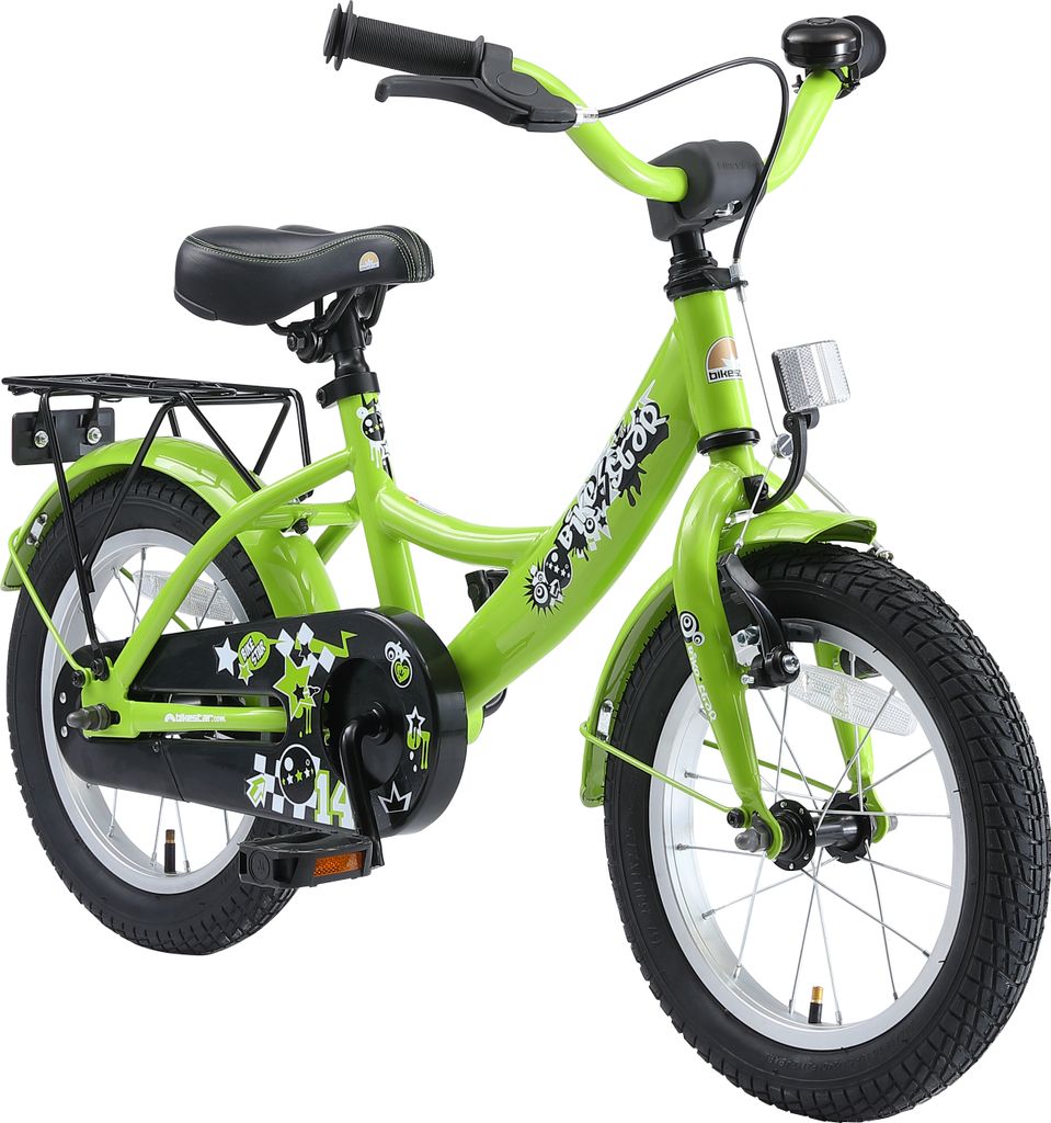BIKESTAR Kinder Fahrrad ab 4 Jahre | 14 Zoll Classic | Grün