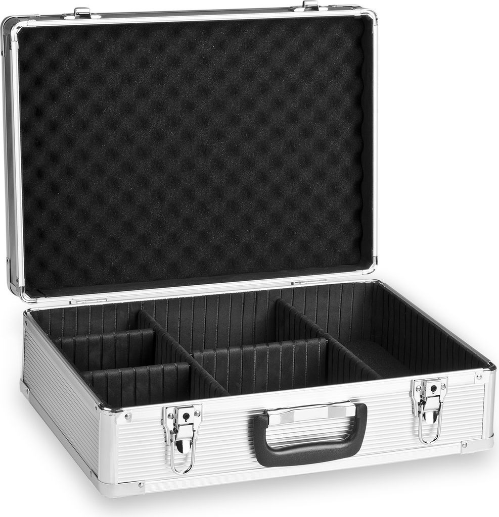 Mantona Alukoffer für Fotoausrüstung, abschließbarer Kamerakoffer mit 2 Schlüsseln, Fotokoffer für Kamera und Objektive, Schutzkoffer mit 5 an...