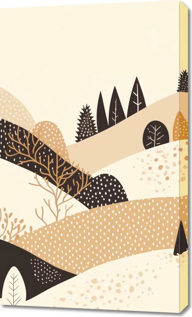 Grand tableau paysage d'automne 60x100 cm - Impression haute qualité