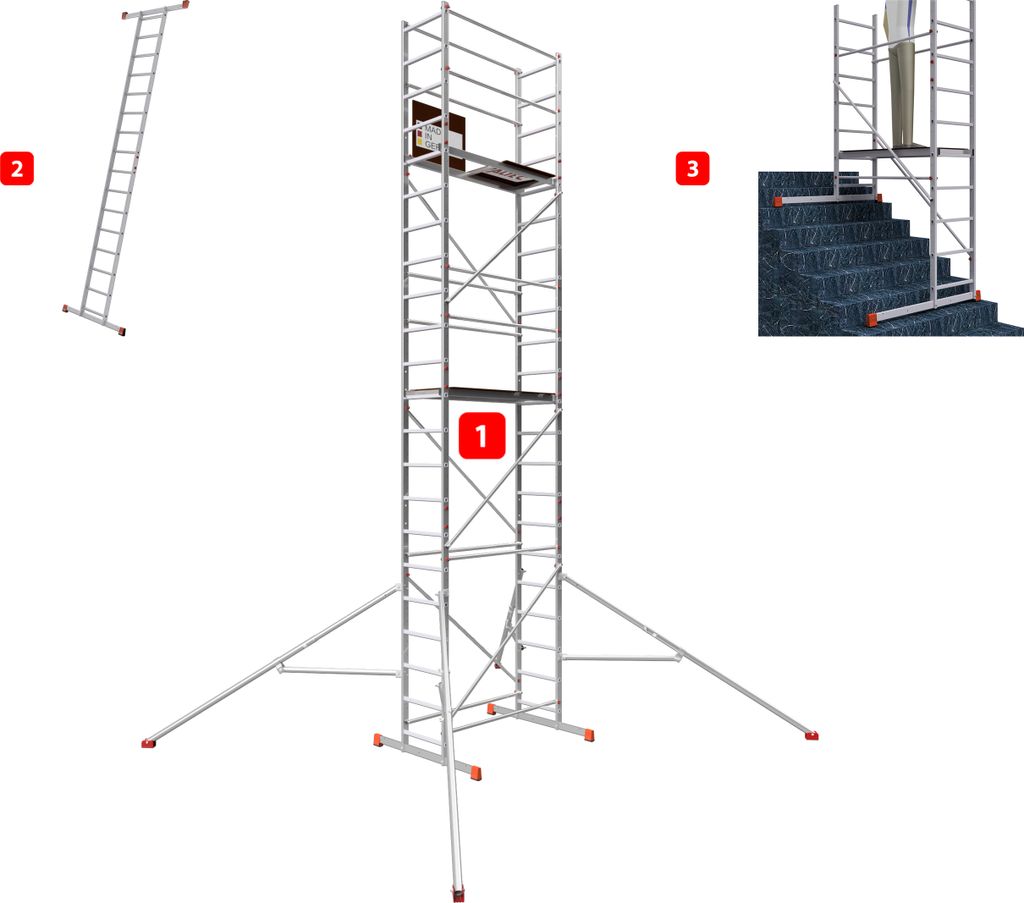ALTEC AluCombine 4.0 - 700 | Leiterngerüst | Traverse | Dreieckausleger | 7m
