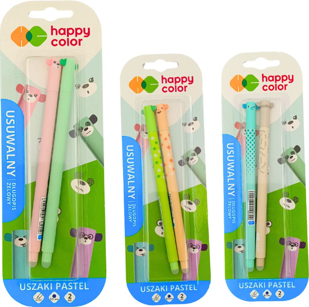 Stylo à bille effaçable Happy Color "PASTEL USES" 2 pcs Image du produit 