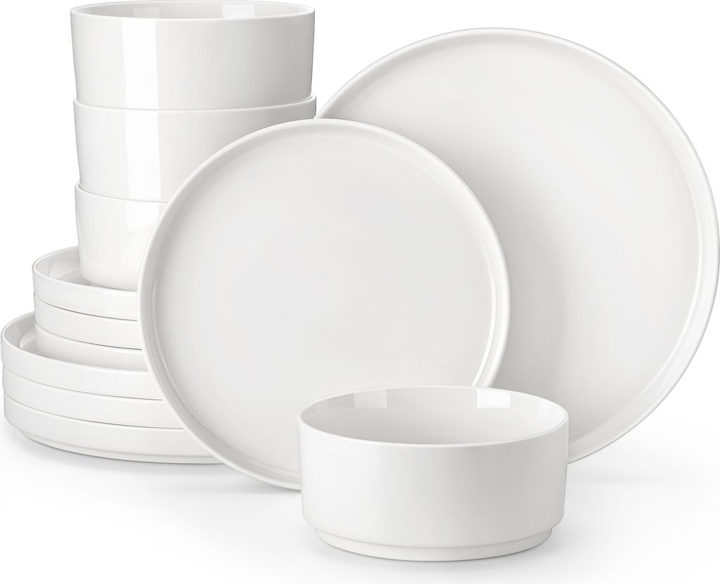 MALACASA, 12 pcs. vaisselle en porcelaine service combiné Image du produit 