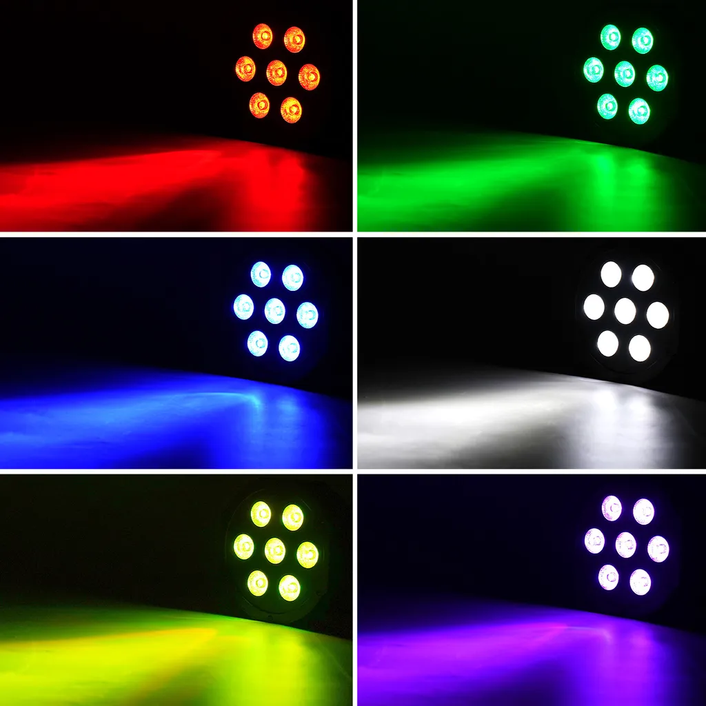 Solution Éclairage Scène 7 LED RGBW DMX - Kit de 4 Projecteurs Prise EU - 2