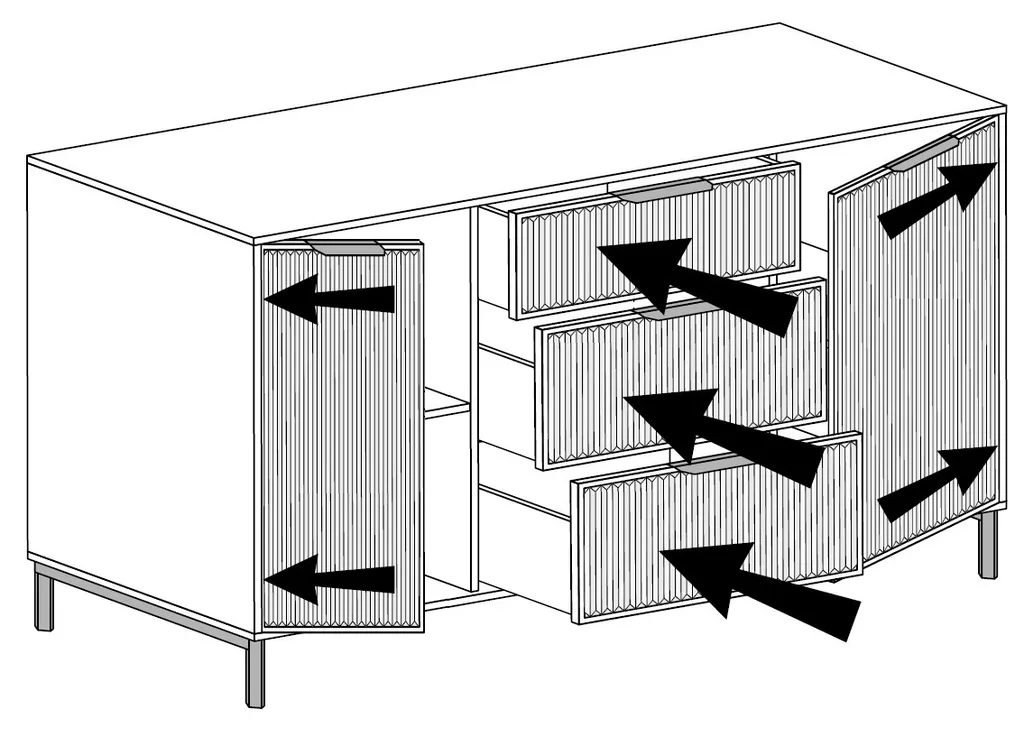 Commode combinée CORA pour chambre | Gain de place dressing - 4