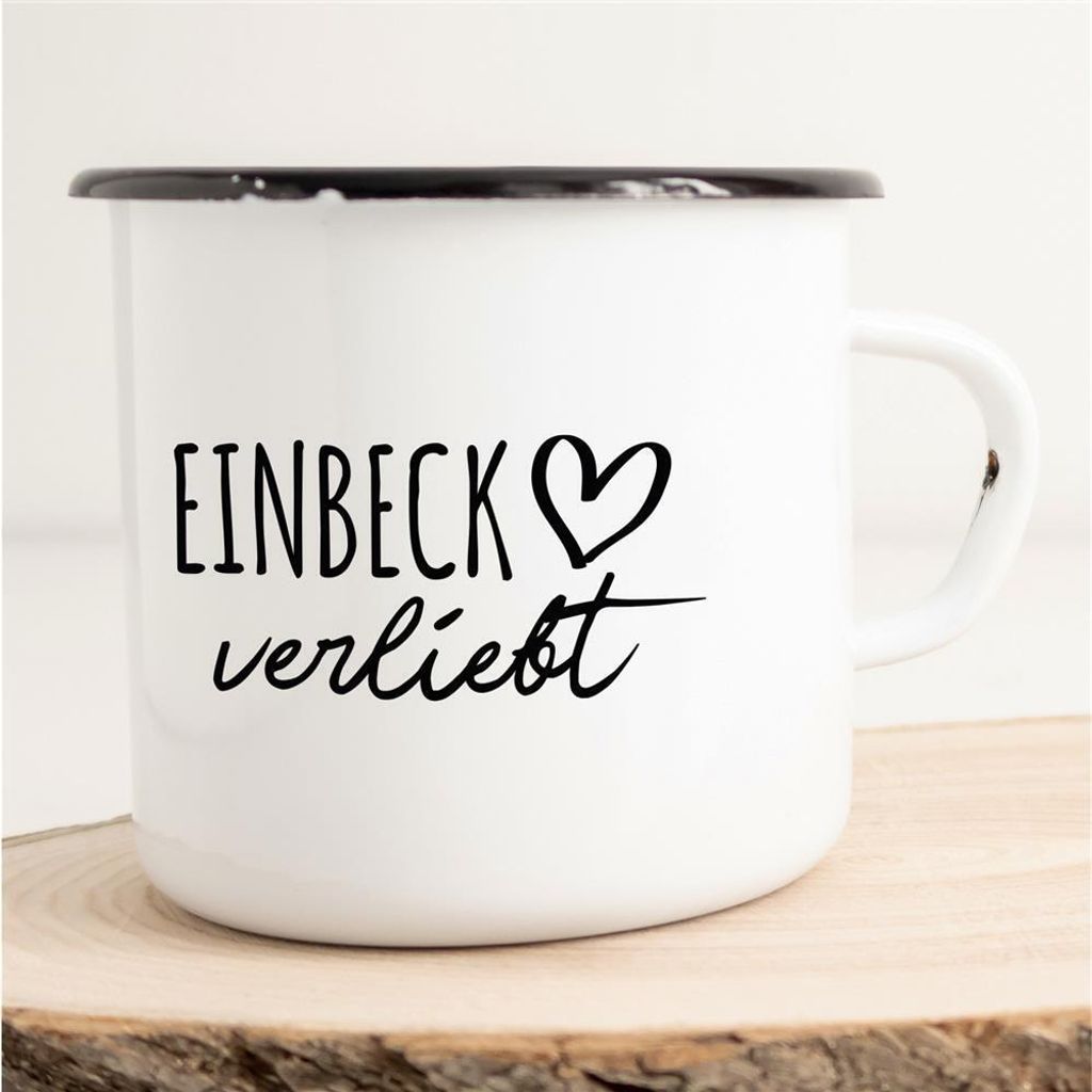 Huuraa Emaille Tasse Einbeck Geschenk Kaffeebecher Vintage 300ml Einbeck Präsent