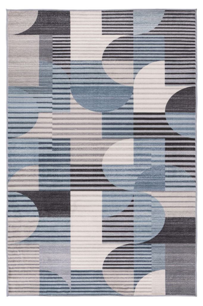 Teppich Bluster 425 Blau 80x150 cm – Pflegeleicht & Produktbild 