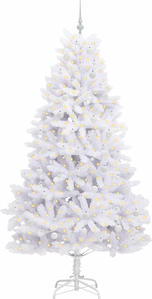 (Robust Möbel) Künstlicher klappbarer Weihnachtsbaum Weiß 240cm PVC und Stahl - CL922491 - Künstliche Weihnachtsbäume