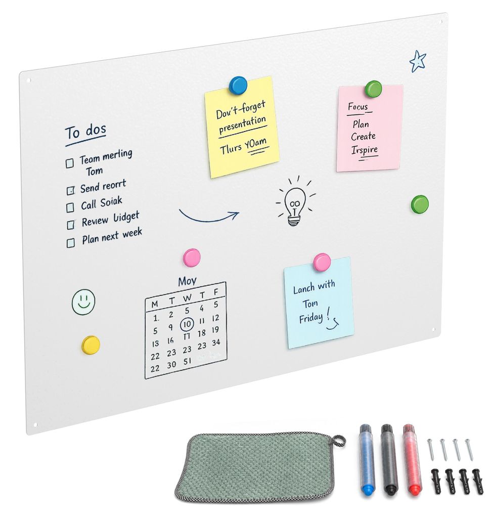 Relaxdays Magnetische tafel, beschrijfbaar whiteboard, Productafbeelding 