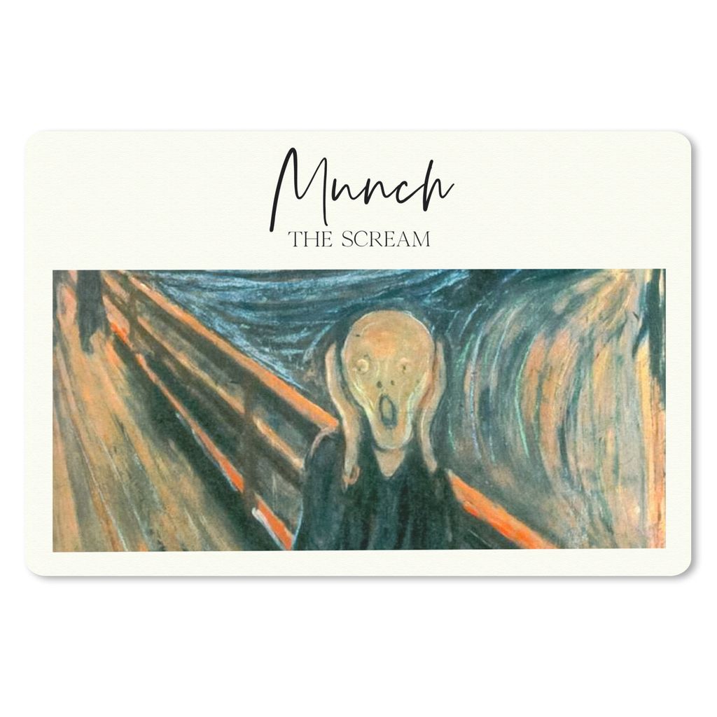 MuchoWow Schreibtischunterlage Der Schrei - Munch - Alte Meister 60x40 cm - XXL Mauspad - Großes Mauspad
