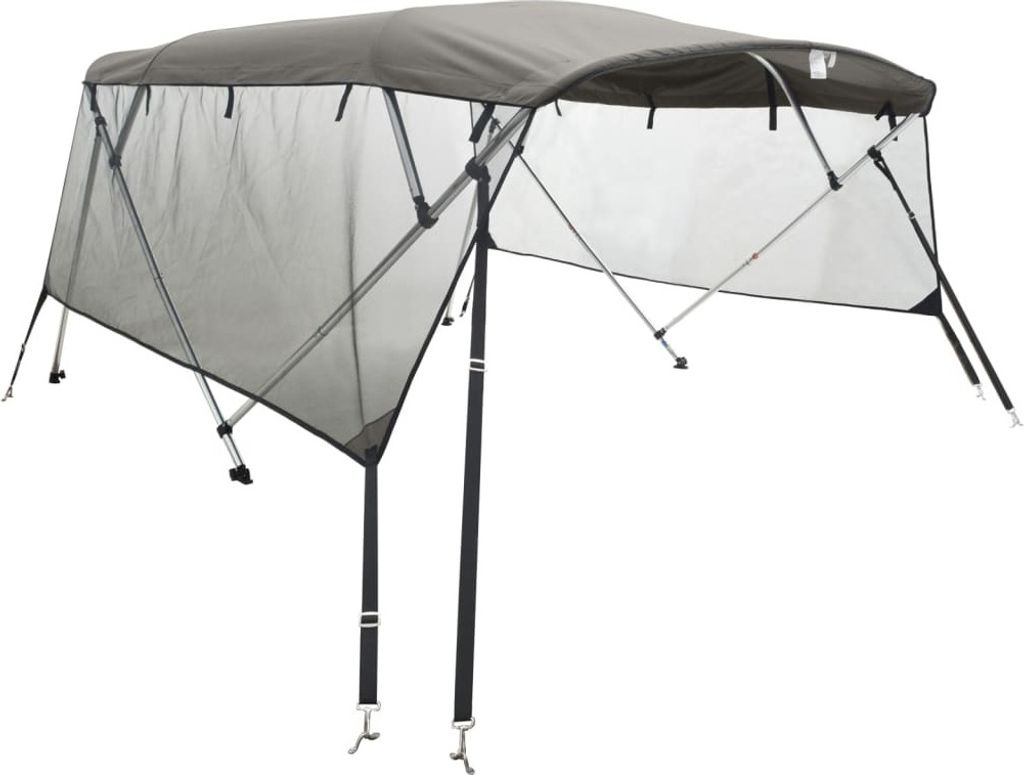 vidaXL 4-Bow Bimini-Top avec panneaux latéraux en maille Image du produit 